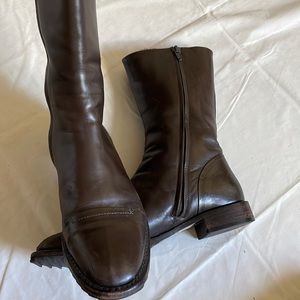 Jil Sander Brown Calf Boots 38.5